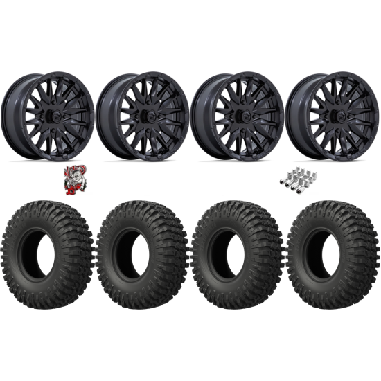 EFX MotoCrusher 32-10-14 Tires on MSA M49 Creed Matte Black Wheels