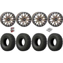 EFX MotoCrusher 35-10-15 Tires on SB-4 Bronze Beadlock Wheels
