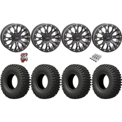 EFX MotoCrusher 35-10-15 Tires on SB-4 Matte Black Beadlock Wheels