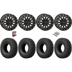 EFX MotoCrusher 32-10-15 Tires on SB-6 Matte Black Beadlock Wheels