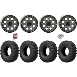 EFX MotoCrusher 35-10-15 Tires on SB-7 Matte Titanium Beadlock Wheels