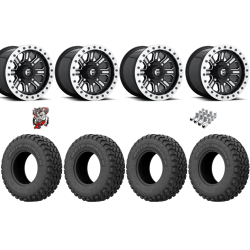 EFX MotoHammer 32-10-15 Tires on Fuel Hardline Gloss Black Milled Beadlock Wheels