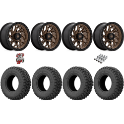EFX MotoHammer 32-10-15 Tires on Fuel Runner Matte Bronze Wheels