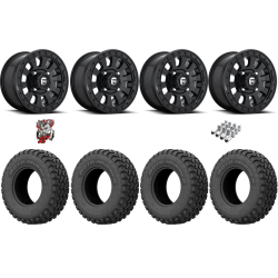 EFX MotoHammer 32-10-15 Tires on Fuel Tactic Matte Black Wheels