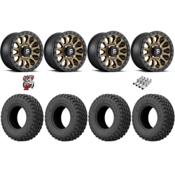 EFX MotoHammer 32-10-15 Tires on Fuel Vector Matte Bronze Wheels