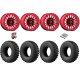 EFX MotoRally 33-10-15 Tires on Fuel Rincon Candy Red Beadlock Wheels