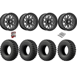 EFX MotoRally 28-10-15 Tires on Fuel Runner Gloss Black Milled Wheels