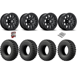 EFX MotoRally 28-10-14 Tires on Fuel Tactic Matte Black Wheels