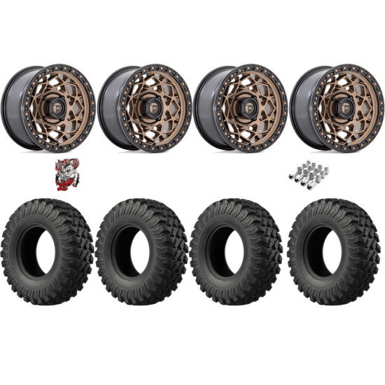 EFX MotoRally 32-10-15 Tires on Fuel Unit Matte Bronze Wheels