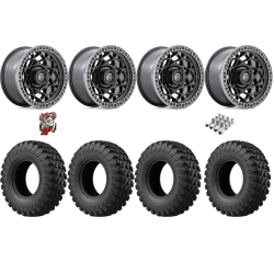 EFX MotoRally 28-10-15 Tires on Fuel Unit Matte Black Wheels