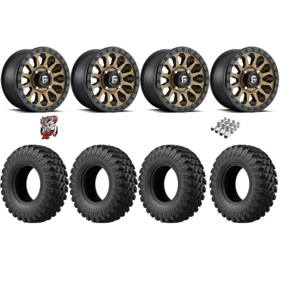 EFX MotoRally 32-10-15 Tires on Fuel Vector Matte Bronze Wheels