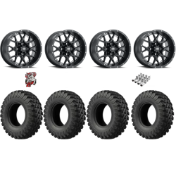EFX MotoRally 28-10-15 Tires on ITP Hurricane Satin Black Wheels