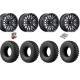 EFX MotoRally 30-10-14 Tires on MSA M49 Creed Matte Black & Machined Wheels