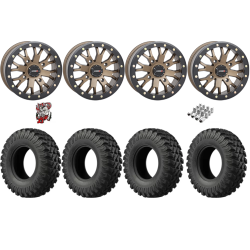 EFX MotoRally 33-10-15 Tires on SB-4 Bronze Beadlock Wheels