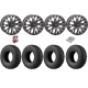EFX MotoRally 30-10-14 Tires on SB-4 Matte Black Beadlock Wheels