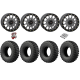 EFX MotoRally 32-10-14 Tires on SB-5 Gunmetal Grey Beadlock Wheels