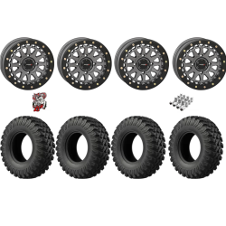 EFX MotoRally 32-10-15 Tires on SB-6 Gunmetal Grey Beadlock Wheels