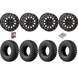 EFX MotoRally 35-10-15 Tires on SB-6 Matte Black Beadlock Wheels