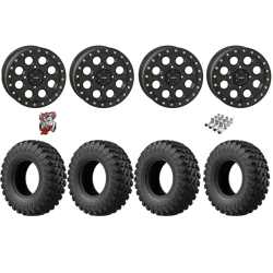 EFX MotoRally 28-10-15 Tires on SB-7 Matte Black Beadlock Wheels