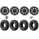 EFX MotoRally 28-10-14 Tires on SB-7 Matte Black Beadlock Wheels
