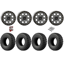 EFX MotoRally 28-10-14 Tires on SB-7 Matte Titanium Beadlock Wheels