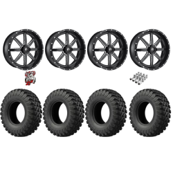 EFX MotoRally 35-10-18 Tires on Fuel Maverick Matte Black Milled Wheels