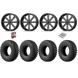 EFX MotoRally 35-10-18 Tires on MSA M34 Flash Gloss Black Milled Wheels