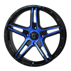 BKT TR 171 35-8.3-20 Tires on Frontline 505 Blue Tint Wheels