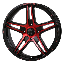 BKT AT 171 38-10-20 Tires on Frontline 505 Red Tint Wheels