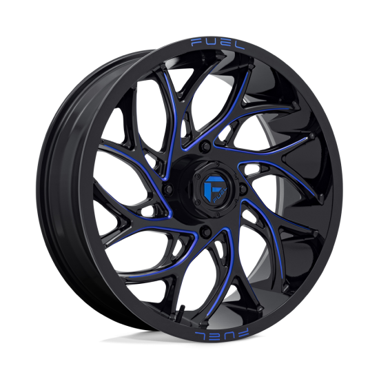 BKT TR 171 37-9.5-20 Tires on Fuel Runner Candy Blue Wheels