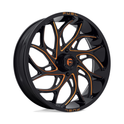 BKT TR 171 46-12.4-24 Tires on Fuel Runner Candy Orange Wheels