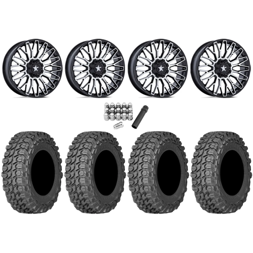 Gladiator X Comp ATR 32x10-14 (10ply) Radial Tires on MSA M50 Clubber Machined Wheels