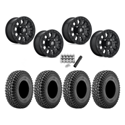 Incursion A/T 30x10-14 Tires on Fuel Tactic Matte Black Wheels