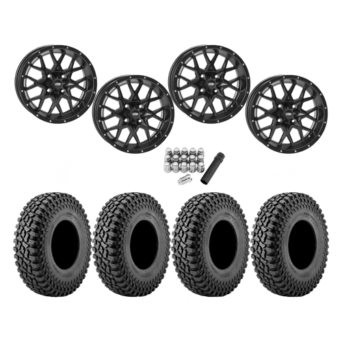 Incursion A/T 30x10-14 Tires on ITP Hurricane Satin Black Wheels