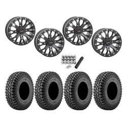 Incursion A/T 30x10-14 Tires on SB-4 Matte Black Beadlock Wheels