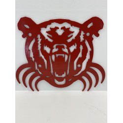 Red Grizzly Logo Plate for Wild Boar Radiator Relocation Kit