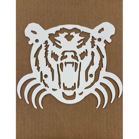 White Grizzly Logo Plate for Wild Boar Radiator Relocation Kit