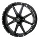 BKT AT 171 38x10-20 Tires on Frontline 556 Gloss Black Wheels