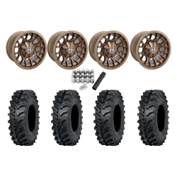 ITP MT911 30x10-15 Tires on Moose Utility 24X Bronze Wheels