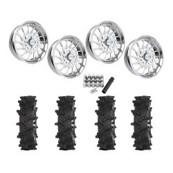 High Lifter Outlaw Max 40x10-24 Tires on JTX Forged Psycho Polished Wheels