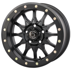 ITP MT911 30x10-14 (8ply) Tires on Frontline 223 Matte Black Beadlock Wheels
