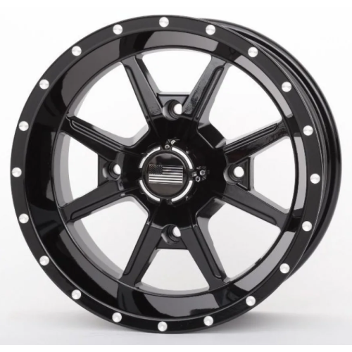 ITP MT911 28x10-14 (8ply) Tires on Frontline 556 Gloss Black Wheels