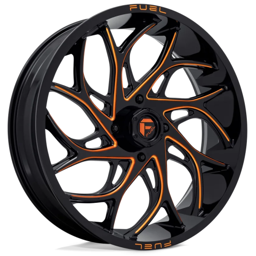 Assassinator Mud Tires 50x12-24 on Fuel Runner Candy Orange Wheels