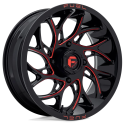 Assassinator Mud Tires 50x12-24 on Fuel Runner Candy Red Wheels