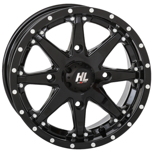 Quadboss QBT889 35x10-15 (8ply) Radial Tires on HL10 Gloss Black Wheels