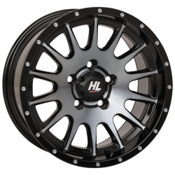EFX MotoRavage 30x10-15 (8ply) Radial Tires on High Lifter HL25 Dark Tint Grey Wheels