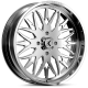Assassinator Mud Tires 50x12-24 on KG1 Forged KU014 Trident Polished Wheels