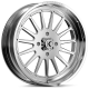 Assassinator Mud Tires 50x12-24 on KG1 Forged KU016 Rays Polished Wheels