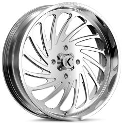 Assassinator Mud Tires 40x10-24 on KG1 Forged KU023 Bender Polished Wheels