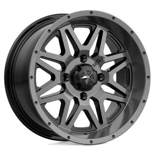 Quadboss QBT889 30x10-14 (8ply) Radial Tires on MSA M26 Vibe Dark Tint Wheels